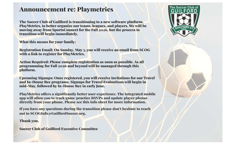 Announcement re: Playmetrics